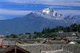 China: View over old Lijiang towards Jade Dragon Snow Mountain, Lijiang Old Town, Yunnan Province